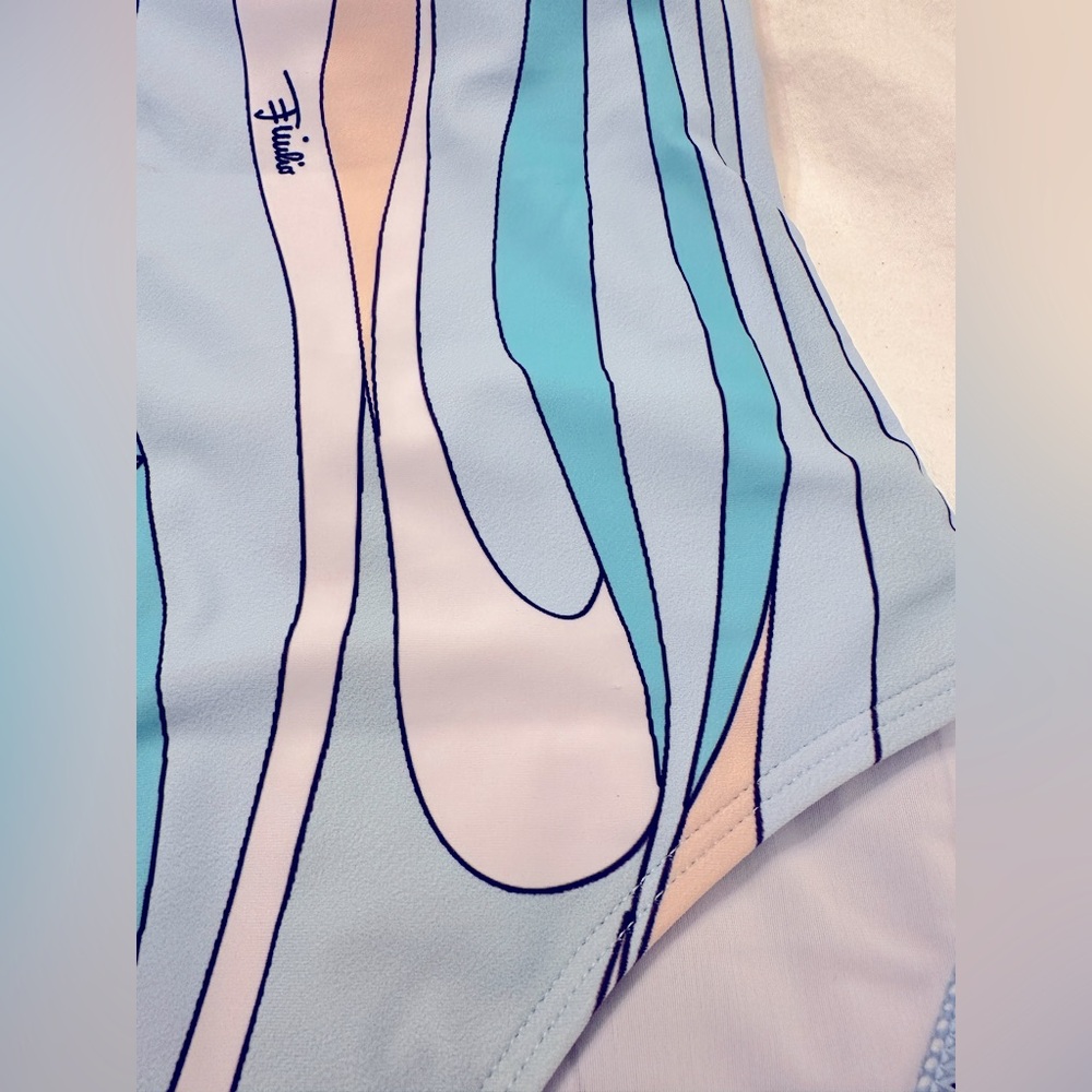 Pucci Blue Swirl One Piece Swimsuit - Picture 7 of 10